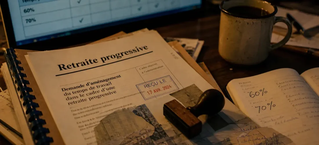 Retraite progressive fonction publique : bureau, dossier et calcul