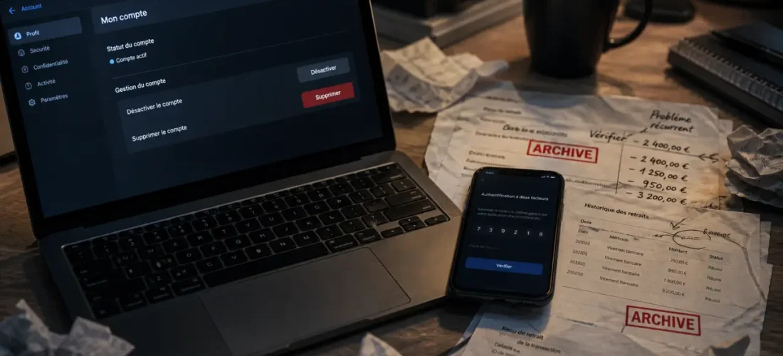 Supprimer compte Binance : 2FA active, fonds retirés, historique sauvegardé