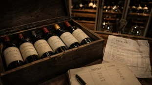 Vin placement financier : rareté, cave et revente, bouteilles et note de revente