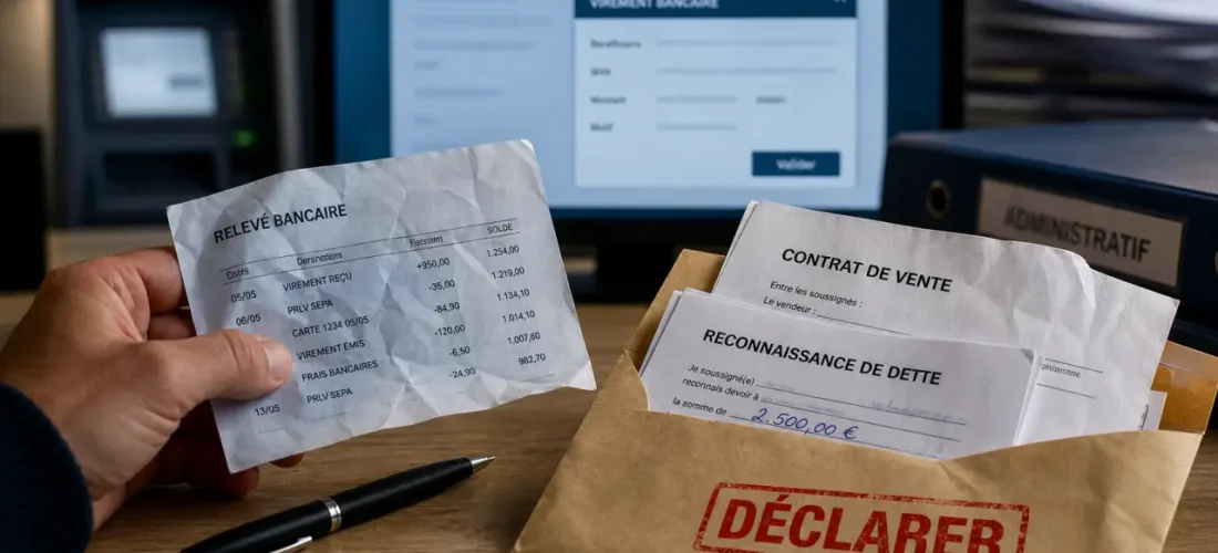 Virement bancaire controle fiscal : relevé et justificatifs à déclarer